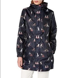 Joules Golightly Dog Print Navy Rain Jacket
